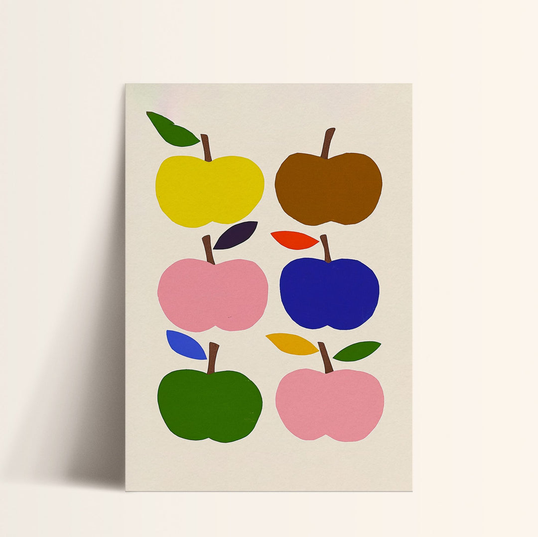 Rainbow Apples Print