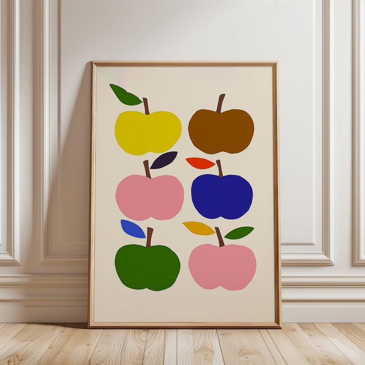 Rainbow Apples Print