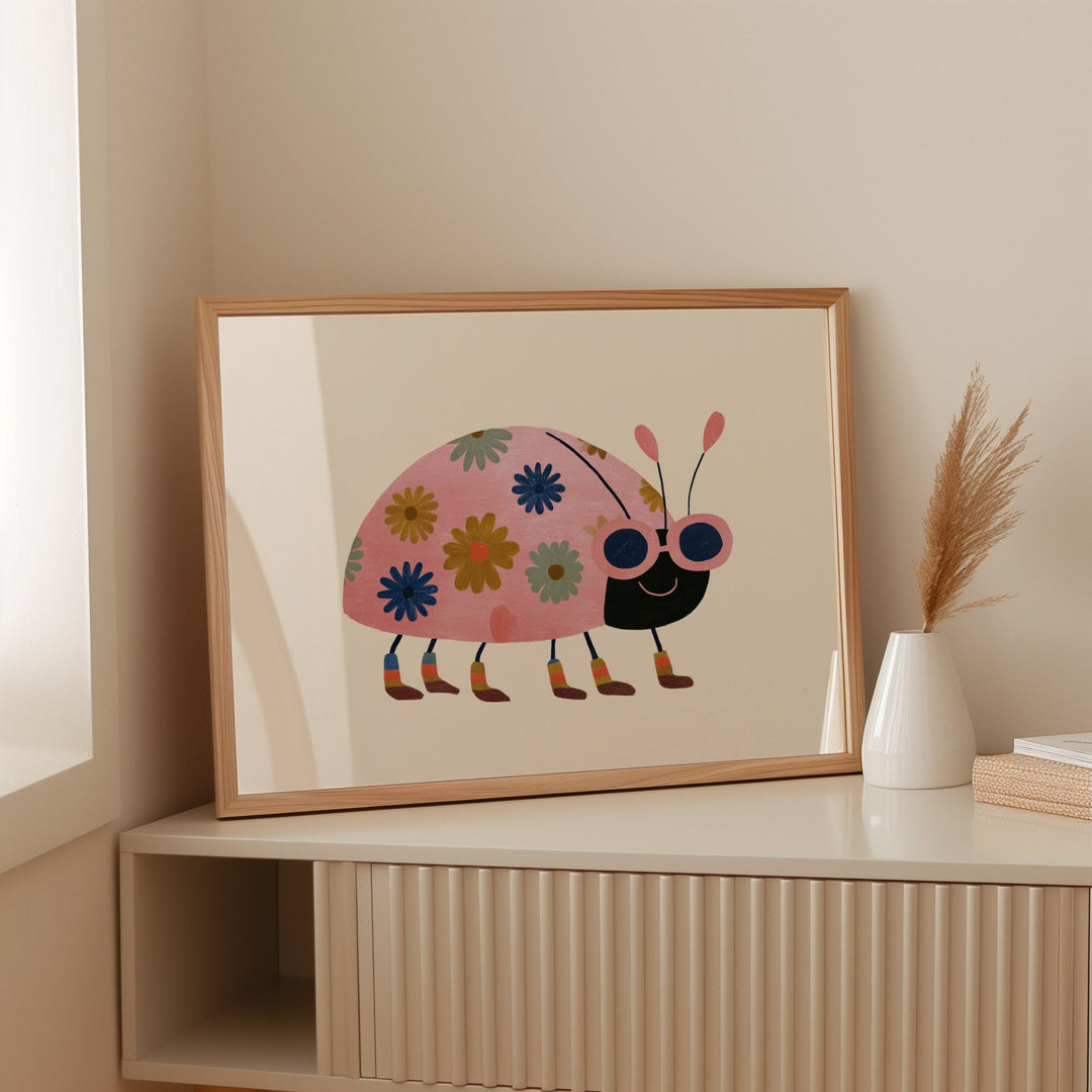 Flower Power Ladybird Print