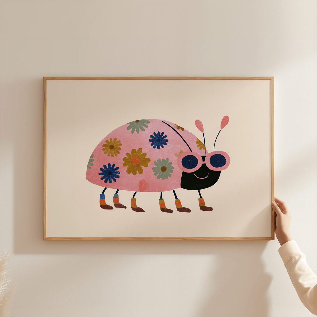 Flower Power Ladybird Print