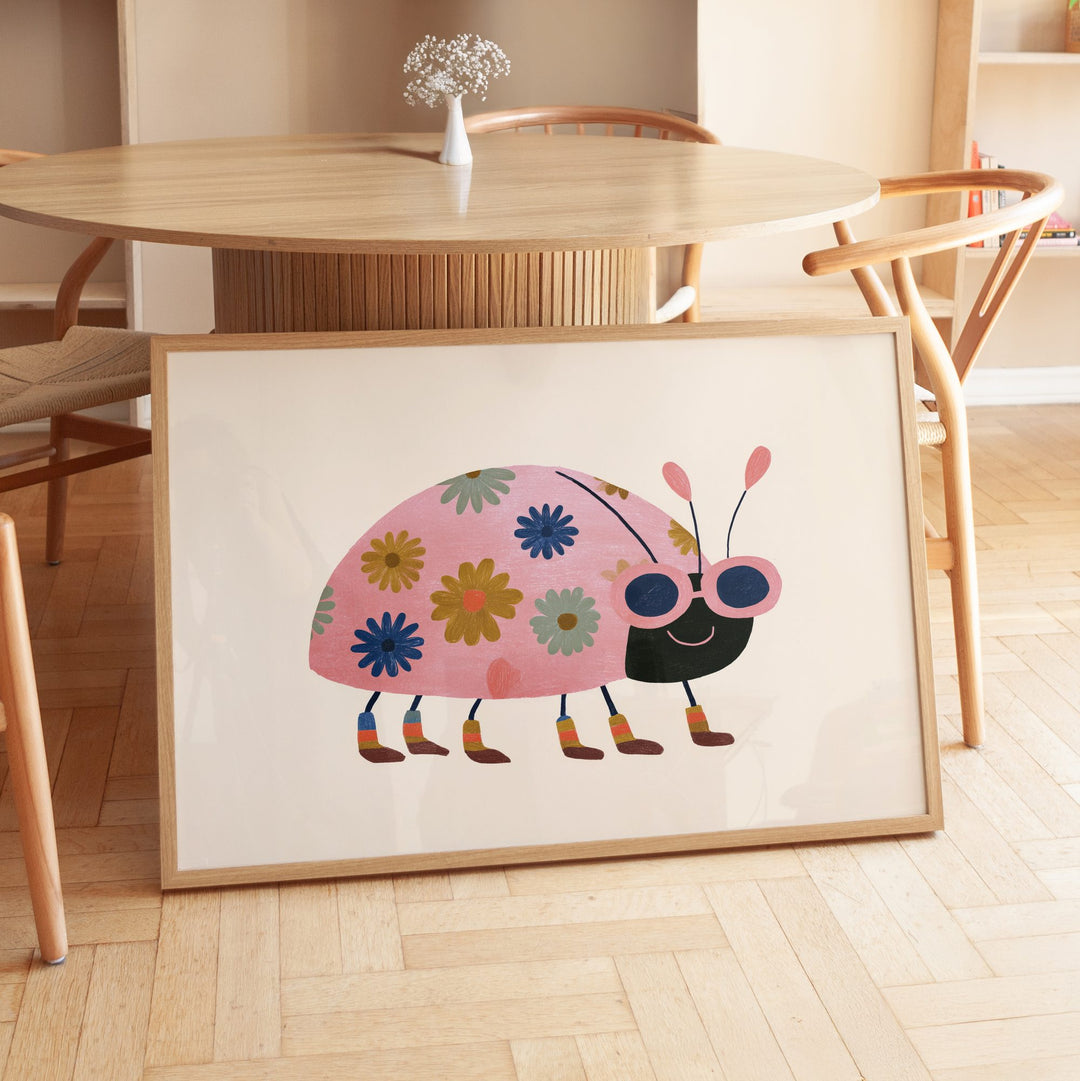 Flower Power Ladybird Print