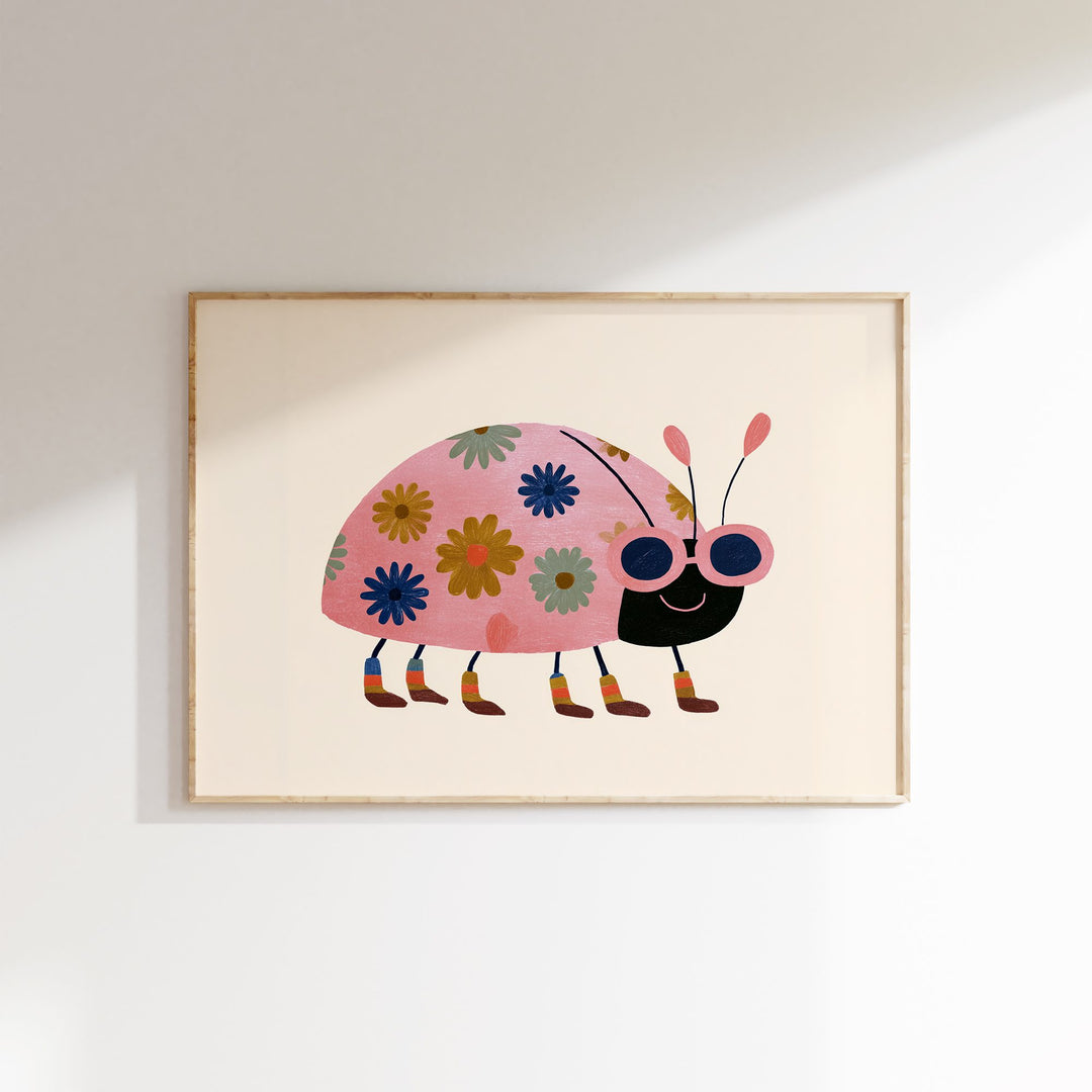 Flower Power Ladybird Print