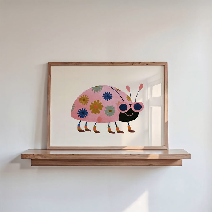 Flower Power Ladybird Print