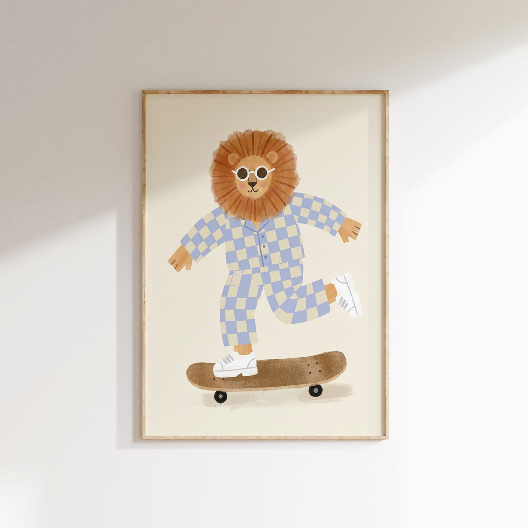 Skater Lion Print