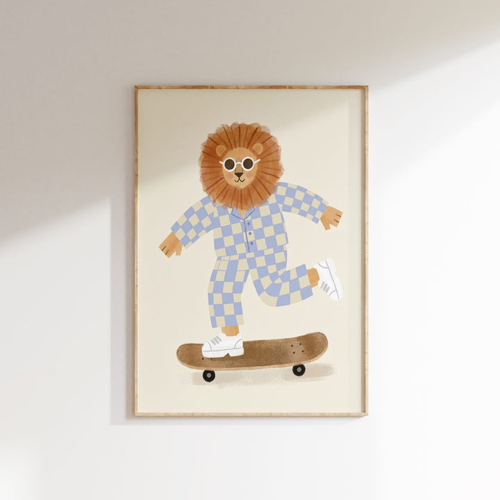 Skater Lion Print