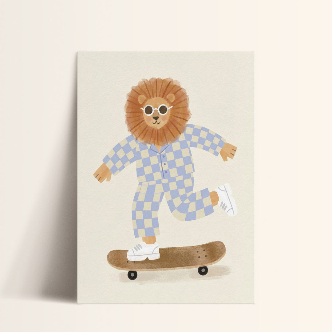 Skater Lion Print