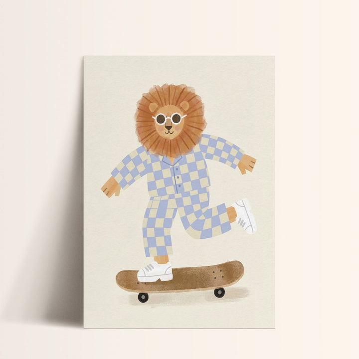 Skater Lion Print