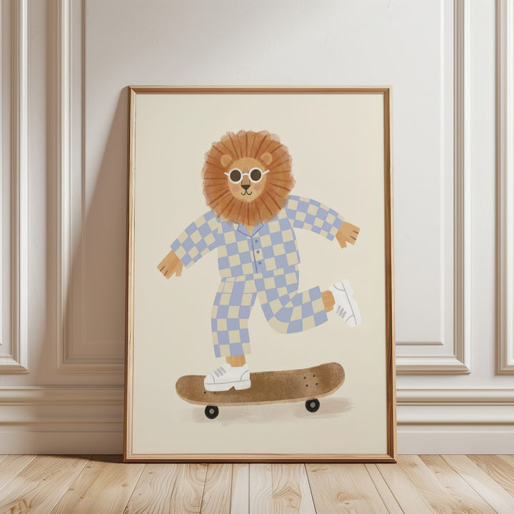 Skater Lion Print