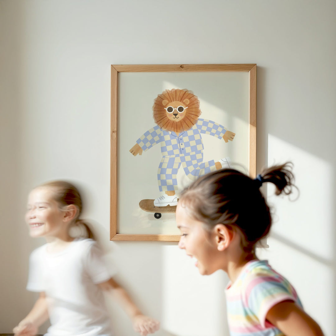 Skater Lion Print