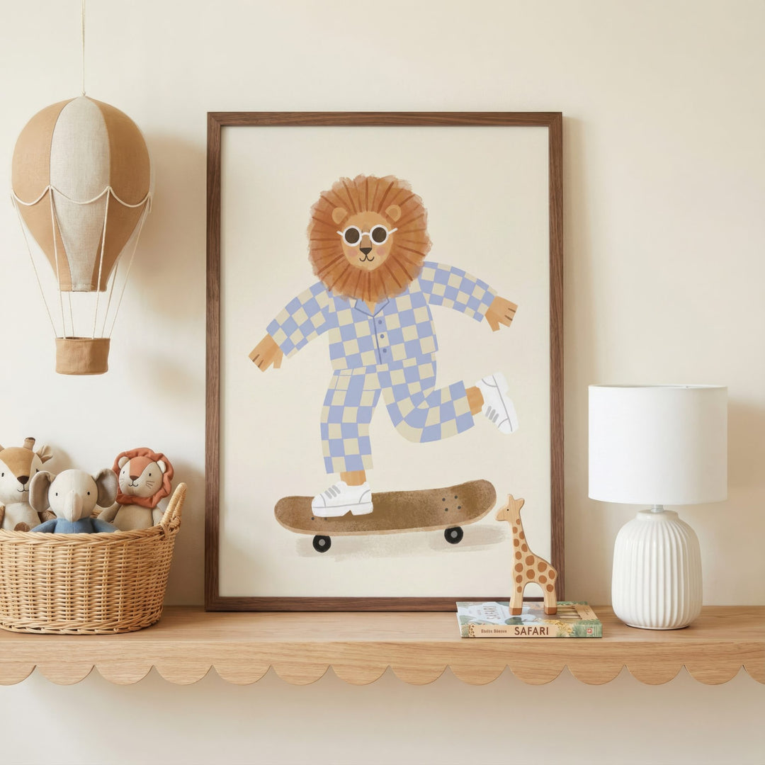 Skater Lion Print