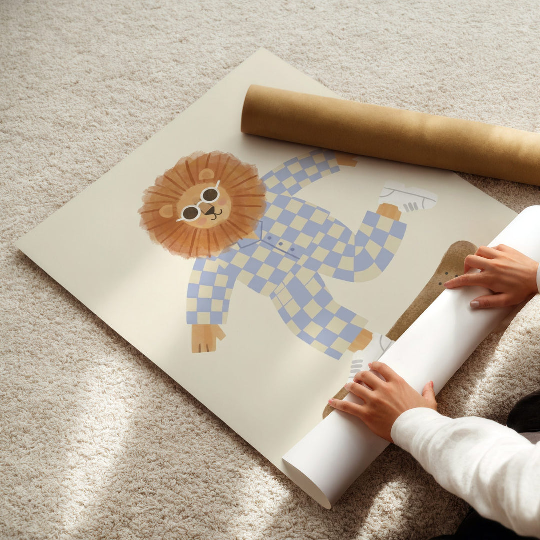 Skater Lion Print