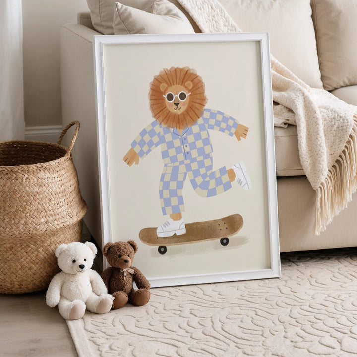 Skater Lion Print