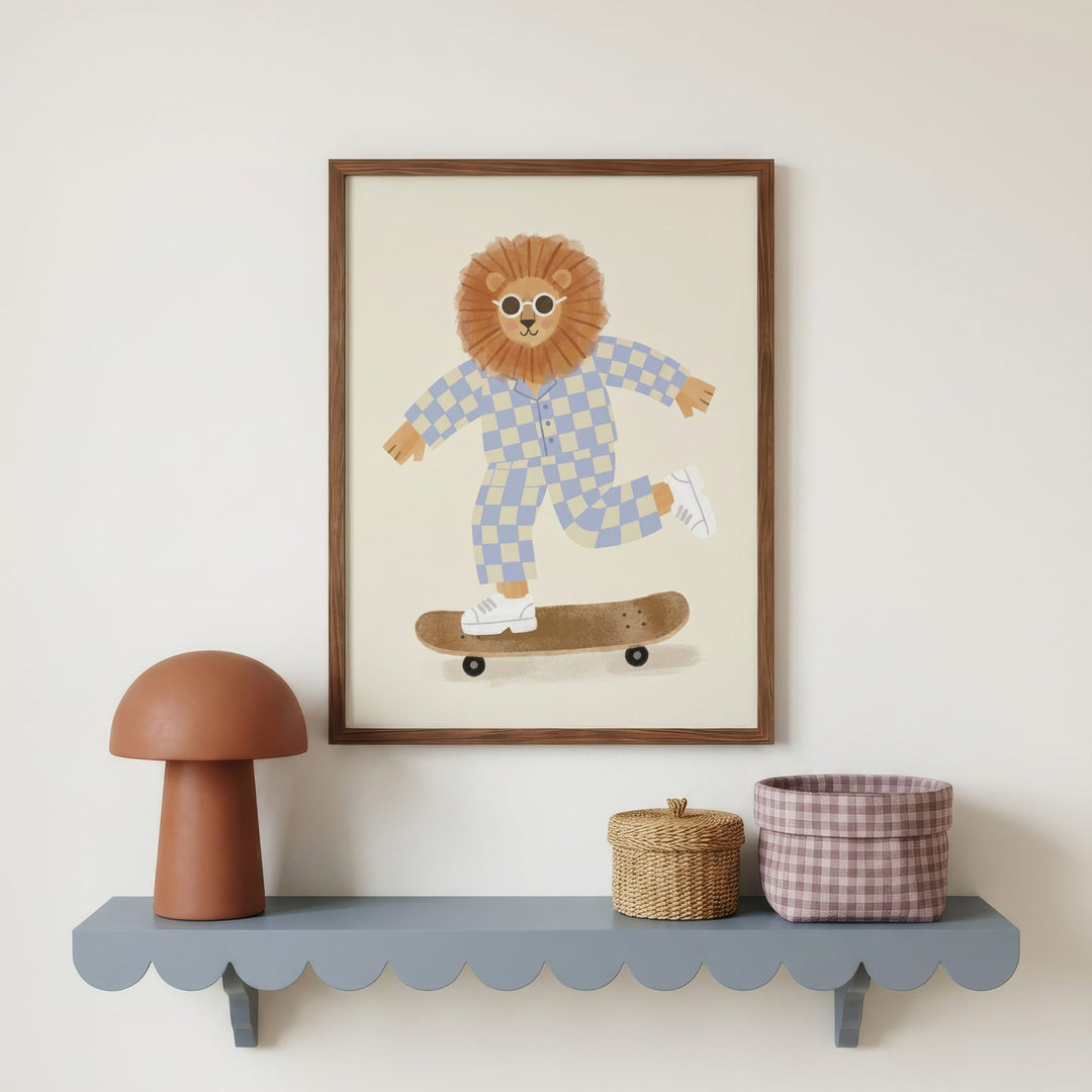 Skater Lion Print