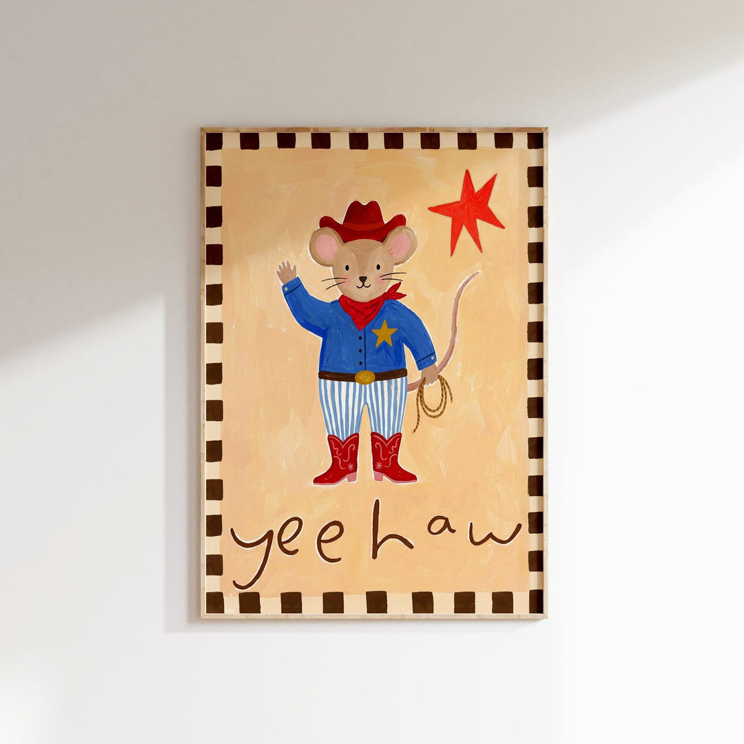 Yee Haw Mouse Print