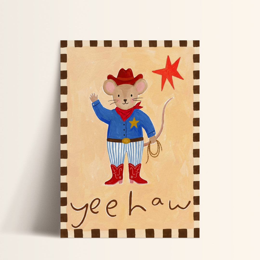 Yee Haw Mouse Print