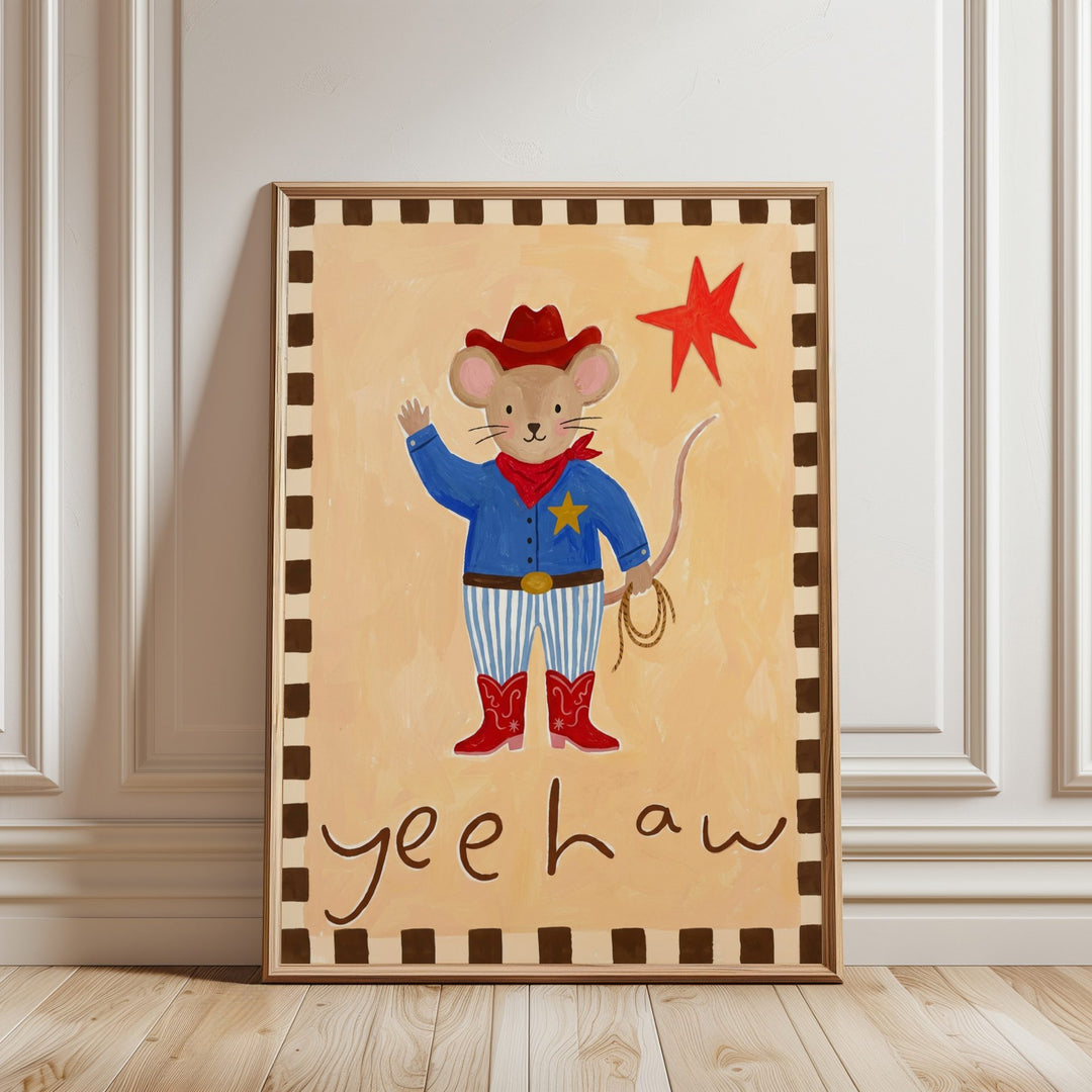 Yee Haw Mouse Print