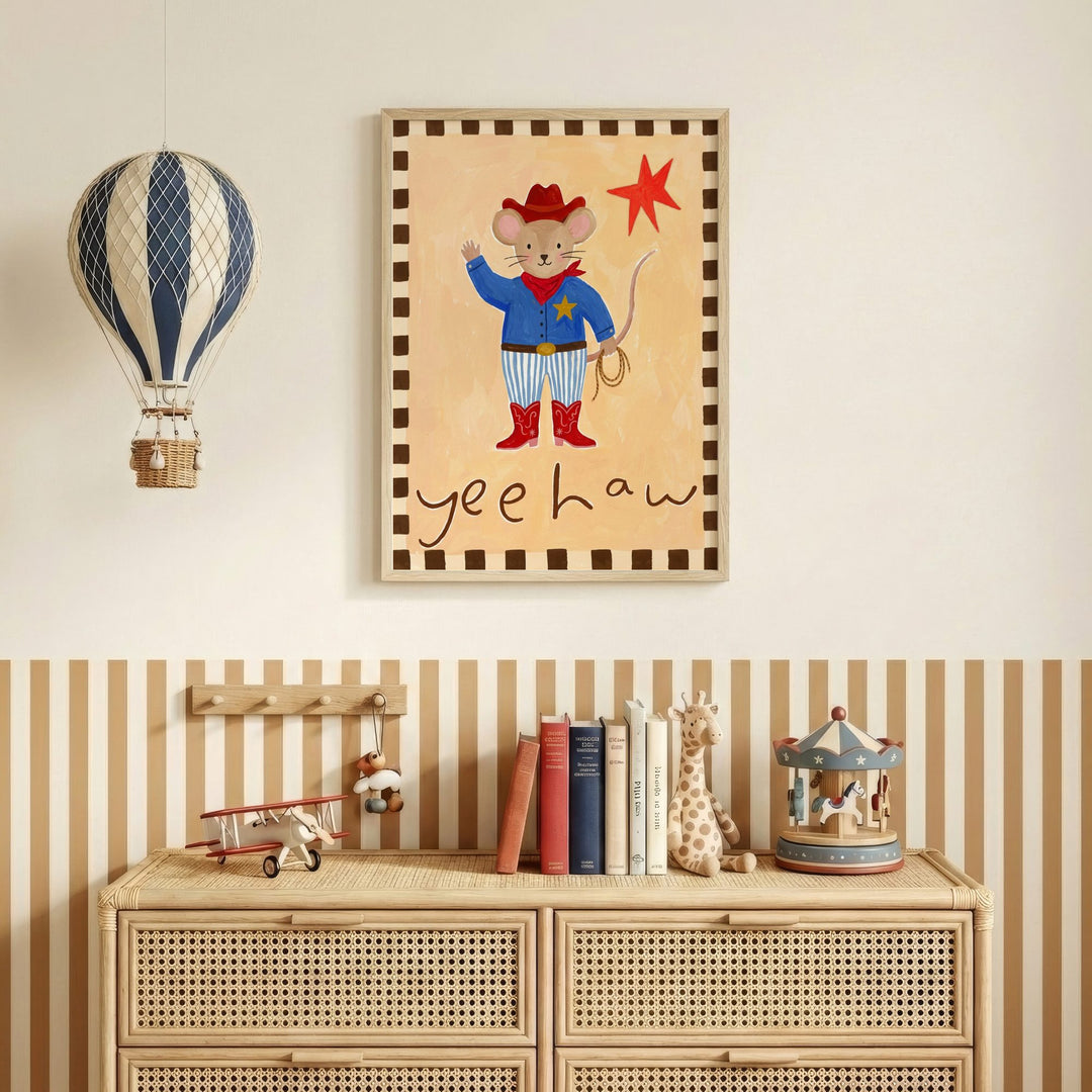 Yee Haw Mouse Print