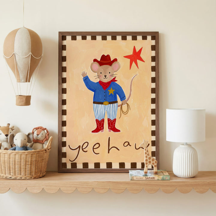 Yee Haw Mouse Print