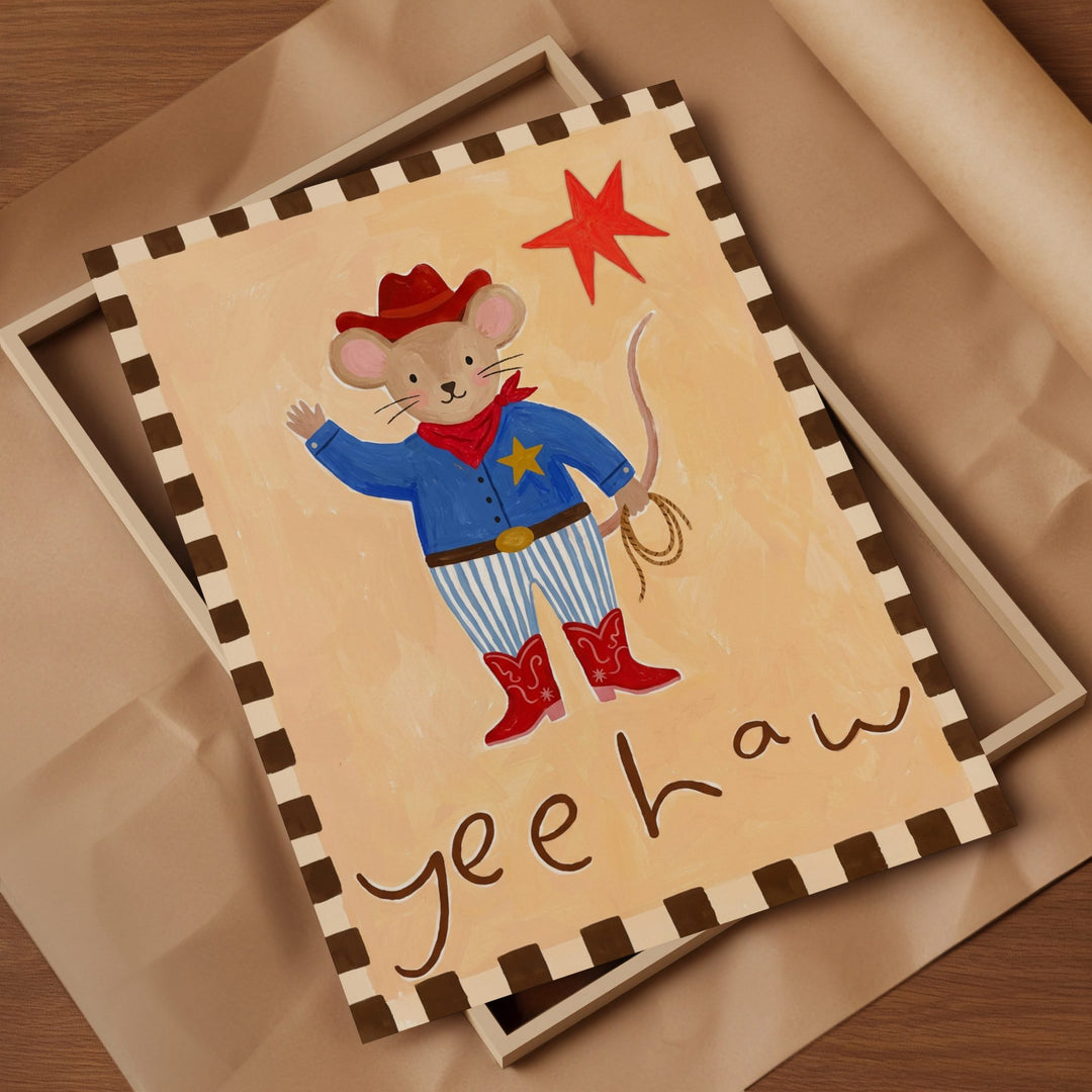 Yee Haw Mouse Print