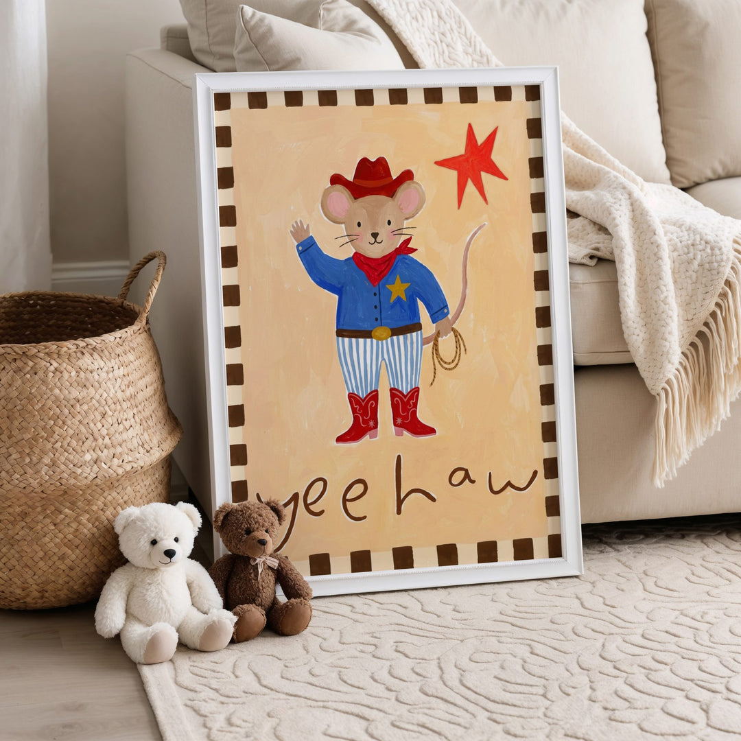 Yee Haw Mouse Print