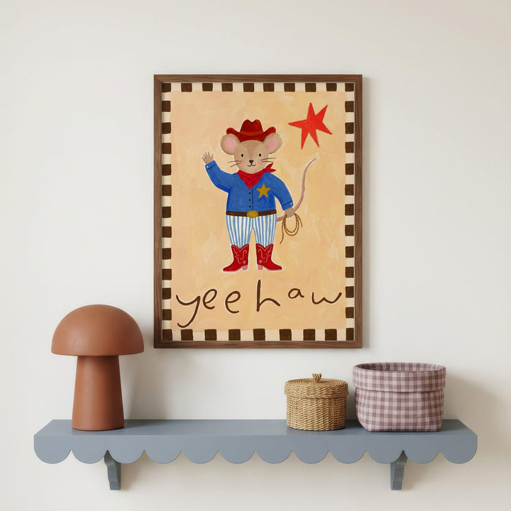 Yee Haw Mouse Print
