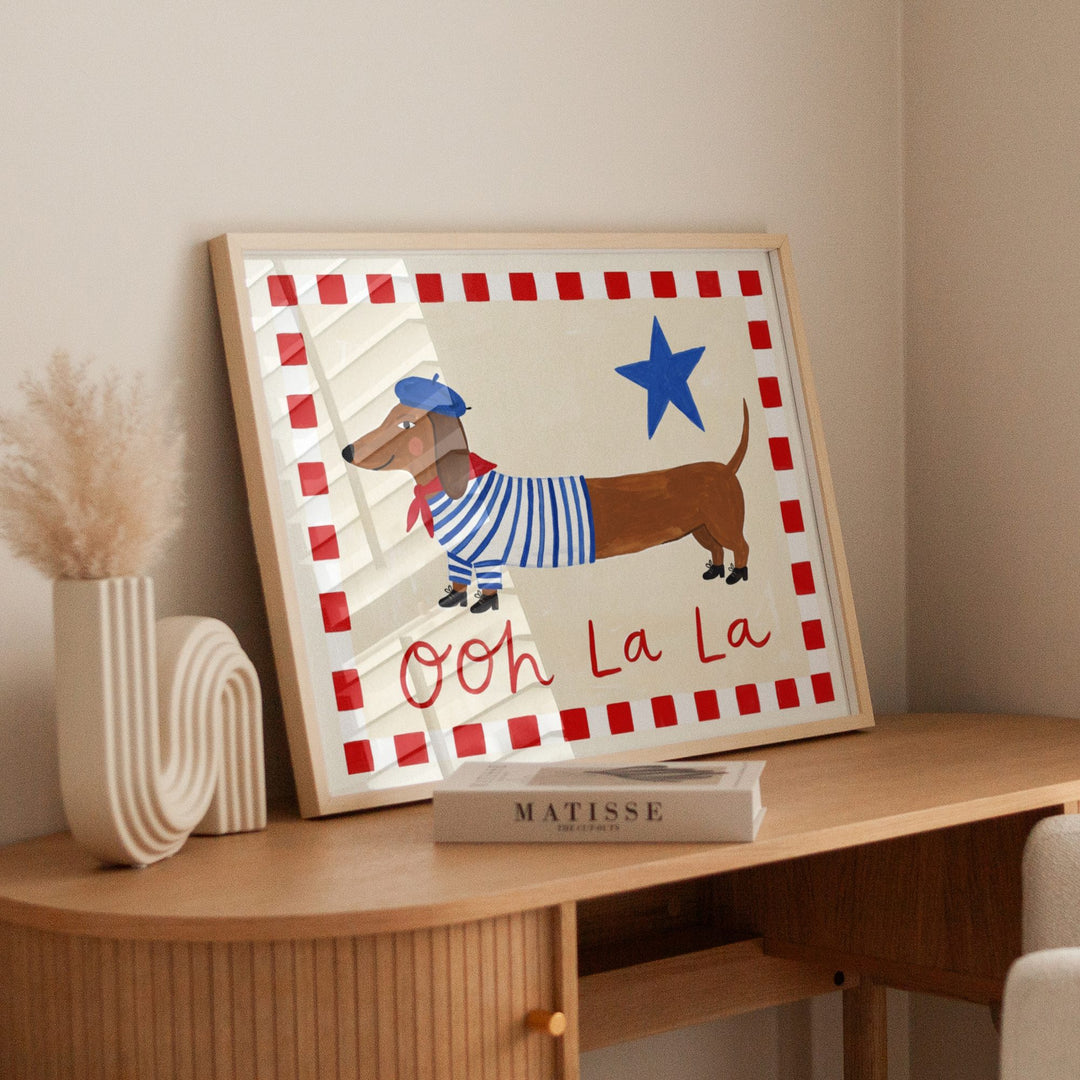 Ooh La La Dachshund Print