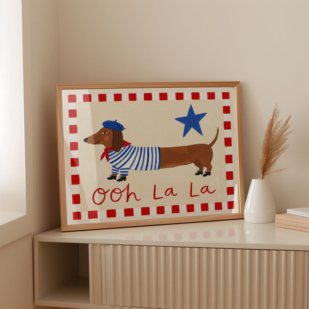 Ooh La La Dachshund Print
