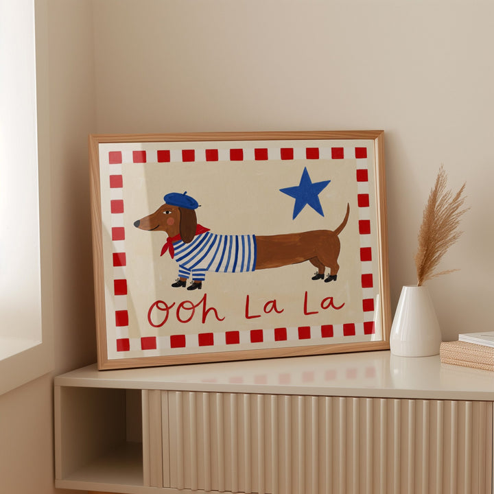 Ooh La La Dachshund Print