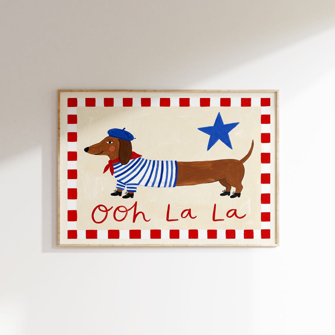 Ooh La La Dachshund Print