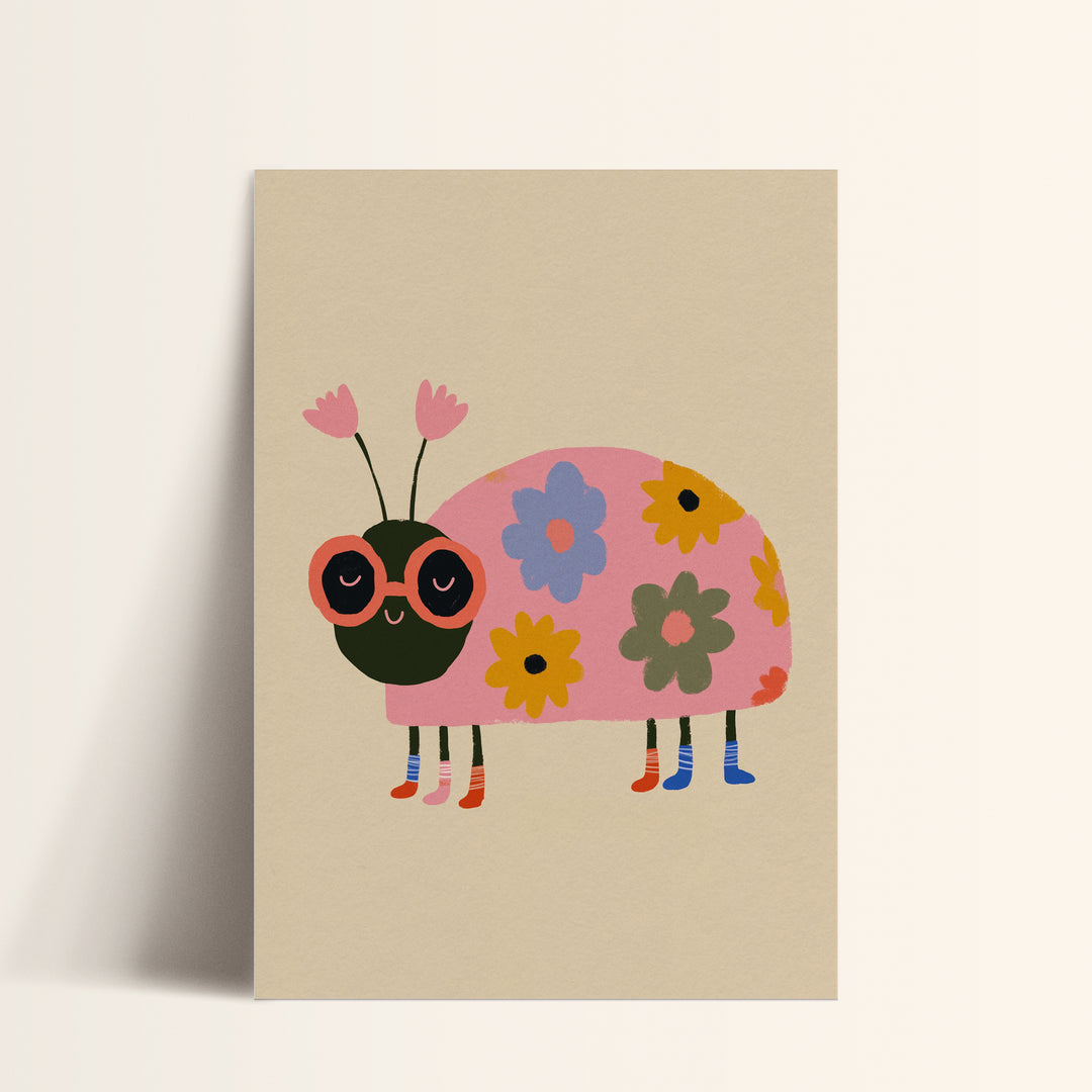 Flower Ladybird Print