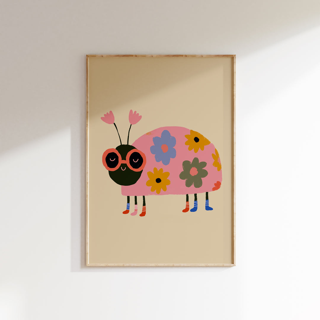 Flower Ladybird Print