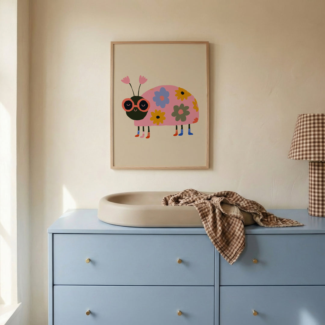 Flower Ladybird Print