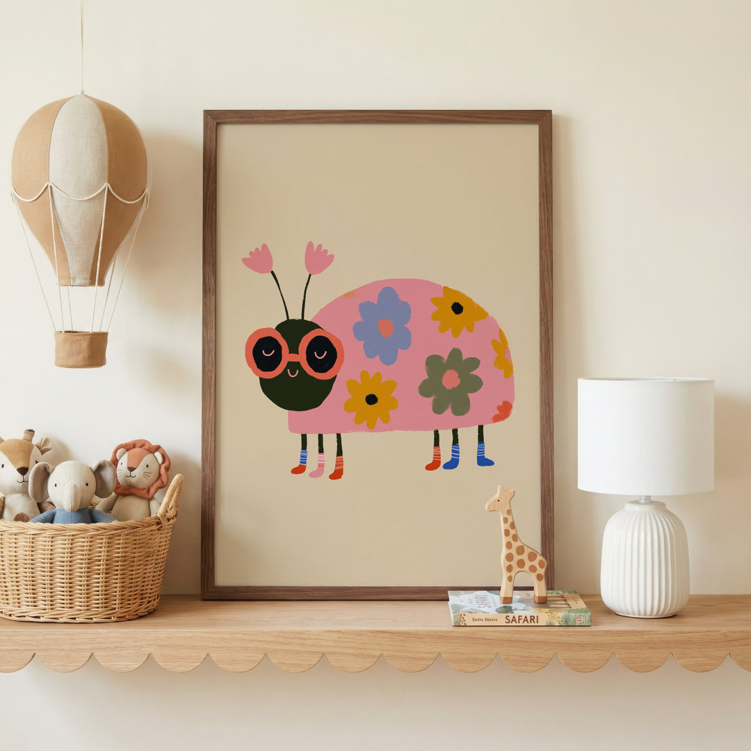 Flower Ladybird Print