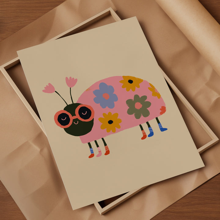 Flower Ladybird Print