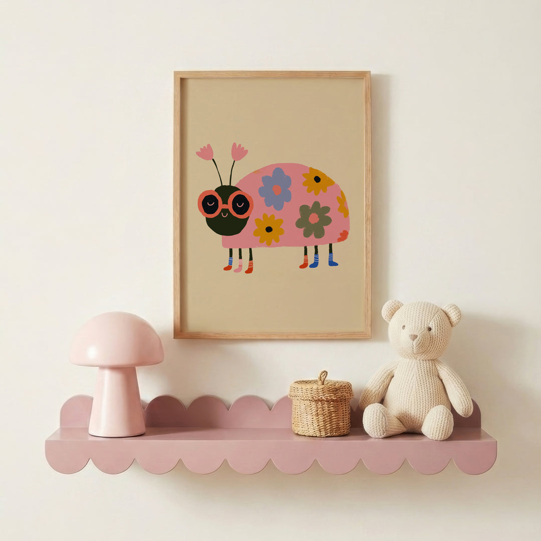 Flower Ladybird Print