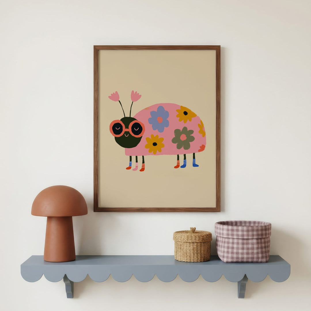 Flower Ladybird Print