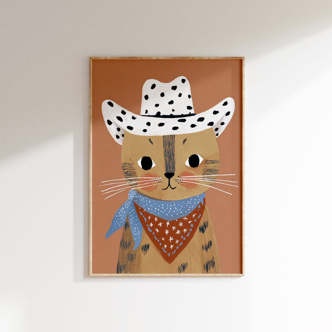 Cowboy Cat Print