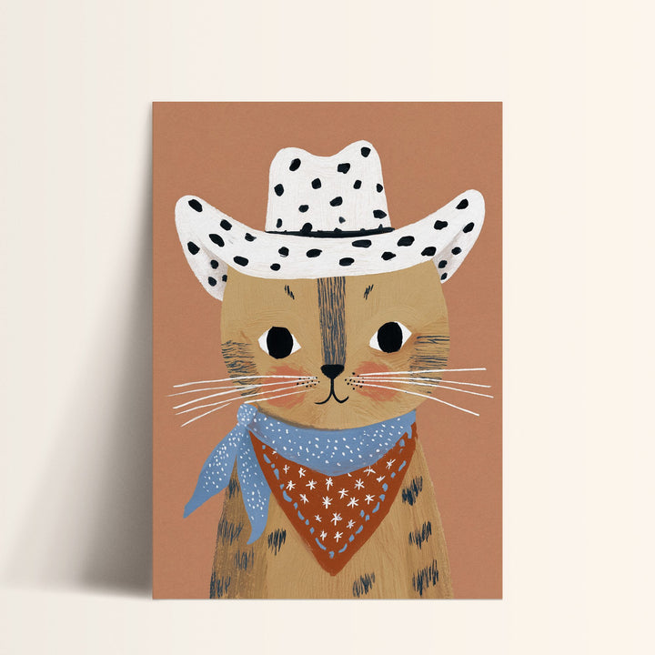 Cowboy Cat Print