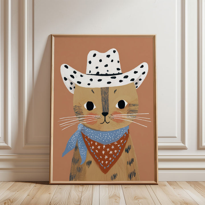 Cowboy Cat Print