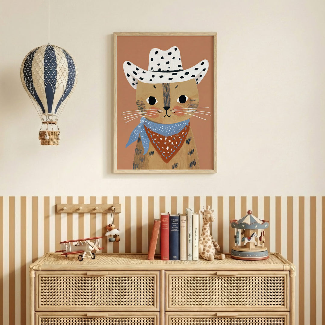Cowboy Cat Print