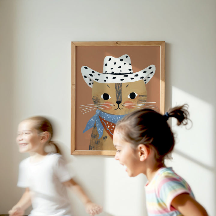 Cowboy Cat Print