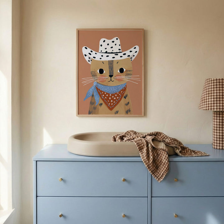Cowboy Cat Print