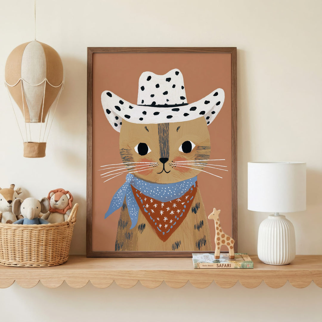 Cowboy Cat Print