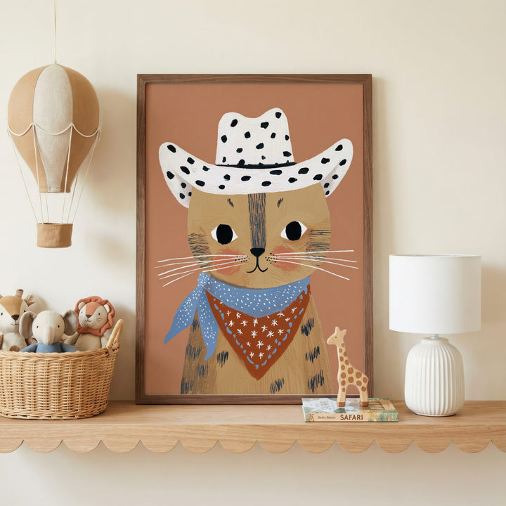 Cowboy Cat Print