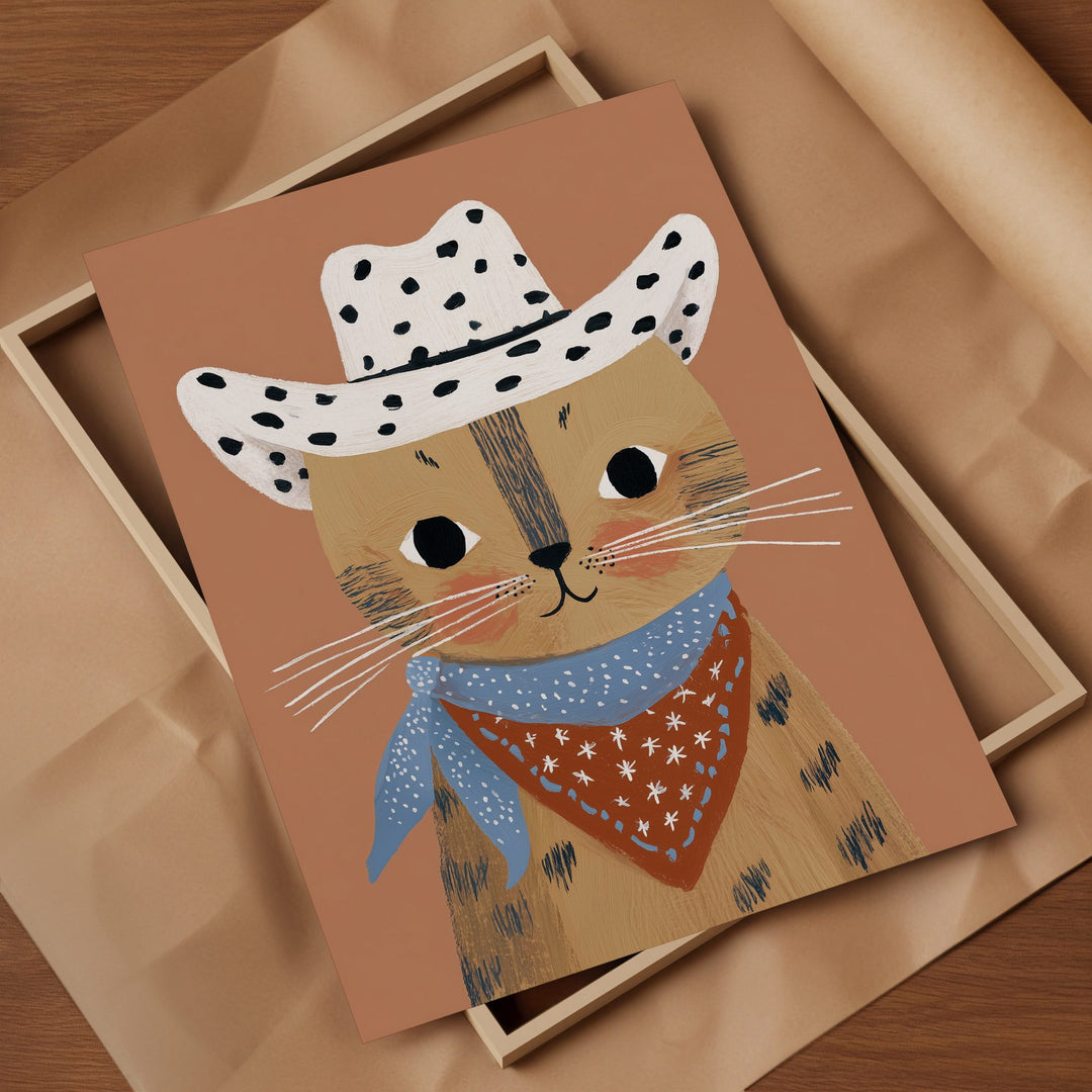 Cowboy Cat Print