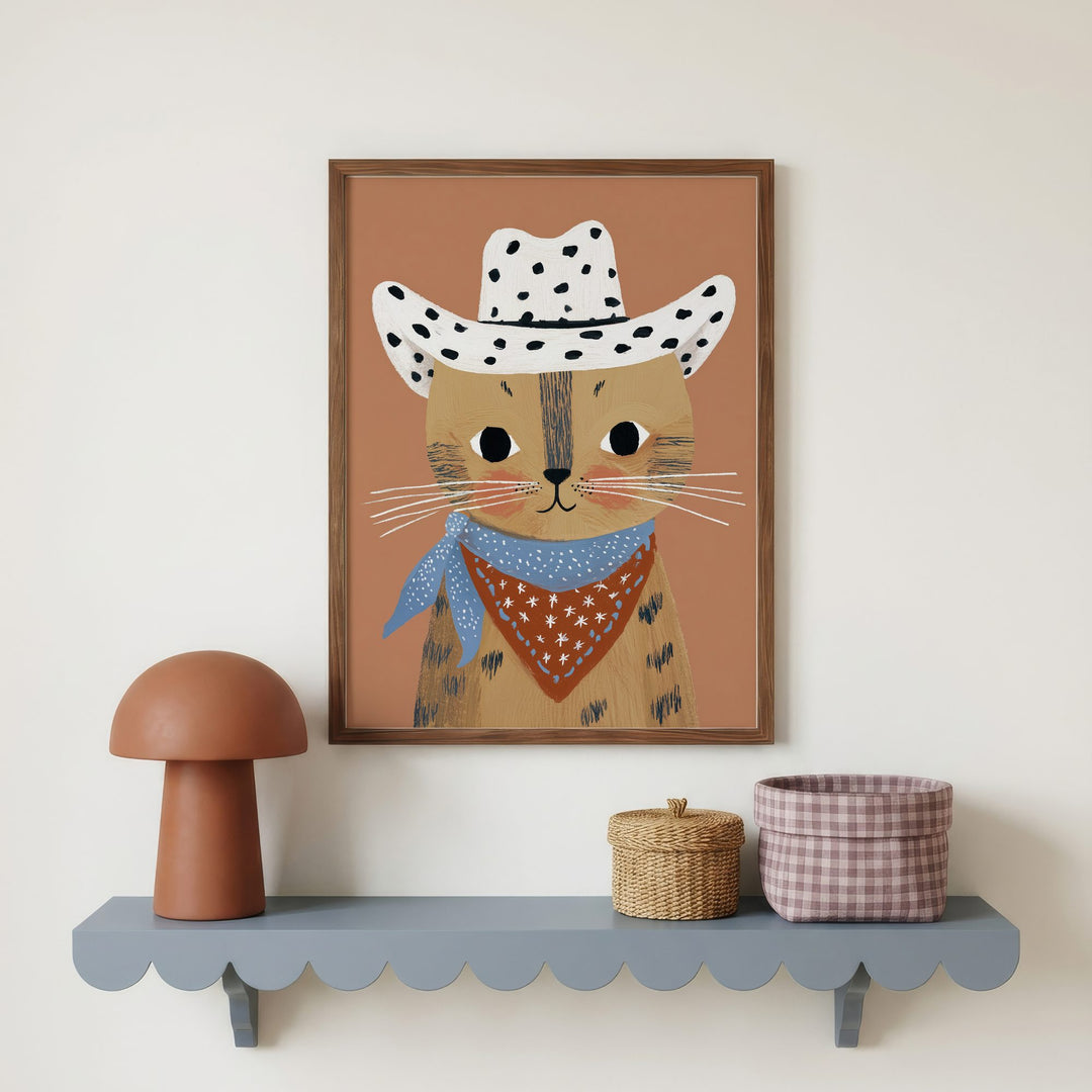 Cowboy Cat Print