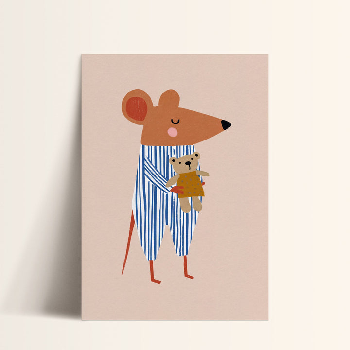 Sleepy Mouse Print