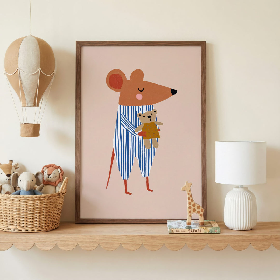 Sleepy Mouse Print