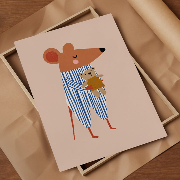 Sleepy Mouse Print