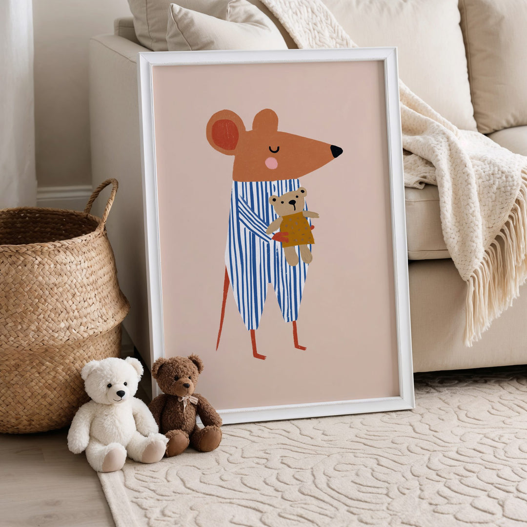 Sleepy Mouse Print